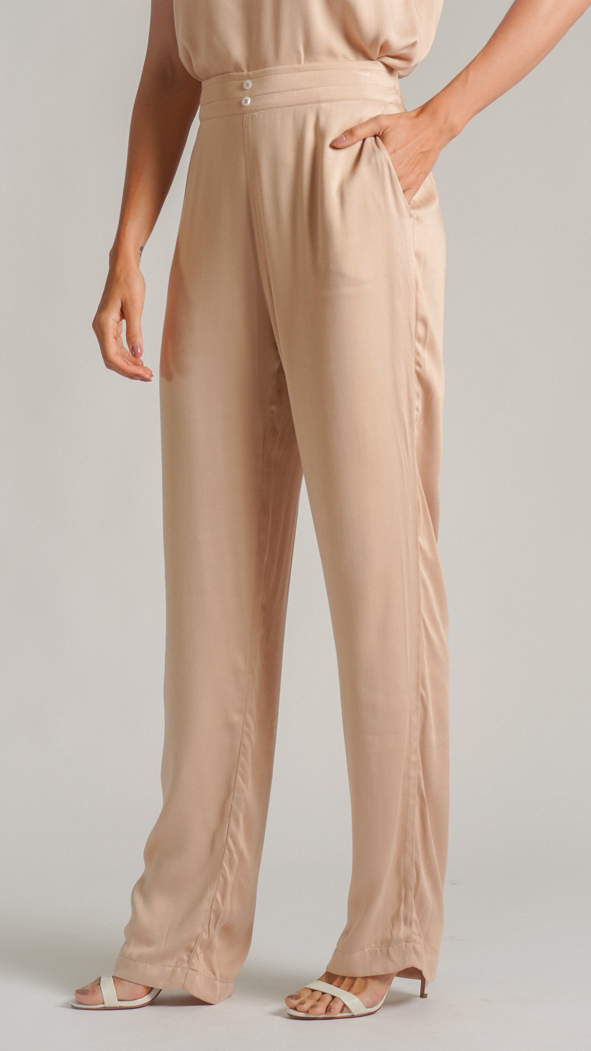 Calça Viscose - Nude