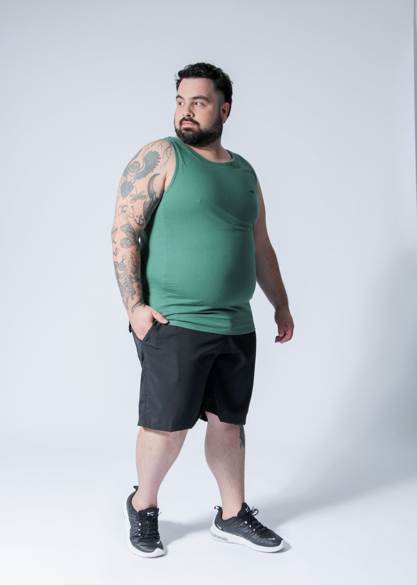 Regata Básica Plus Size - Verde