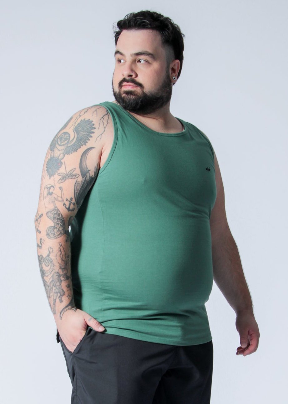 Regata Básica Plus Size - Verde