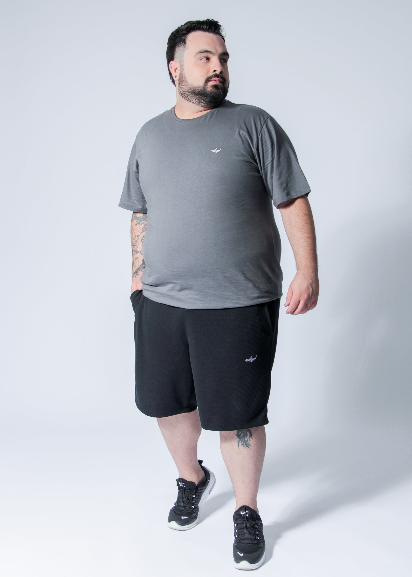 Bermuda Gorgurinho Plus Size - Preta