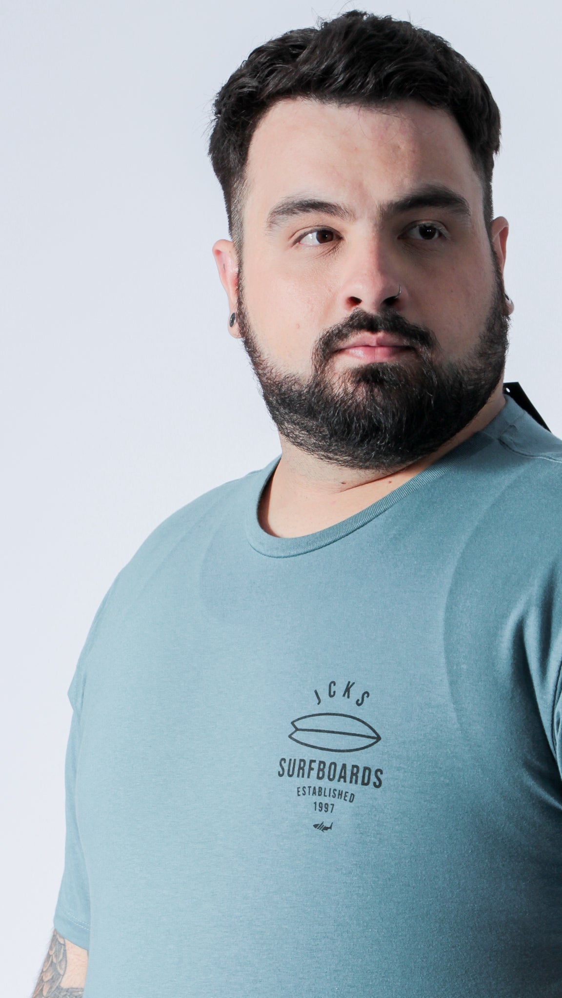 Camiseta Estampada Surfboards Plus Size - Verde