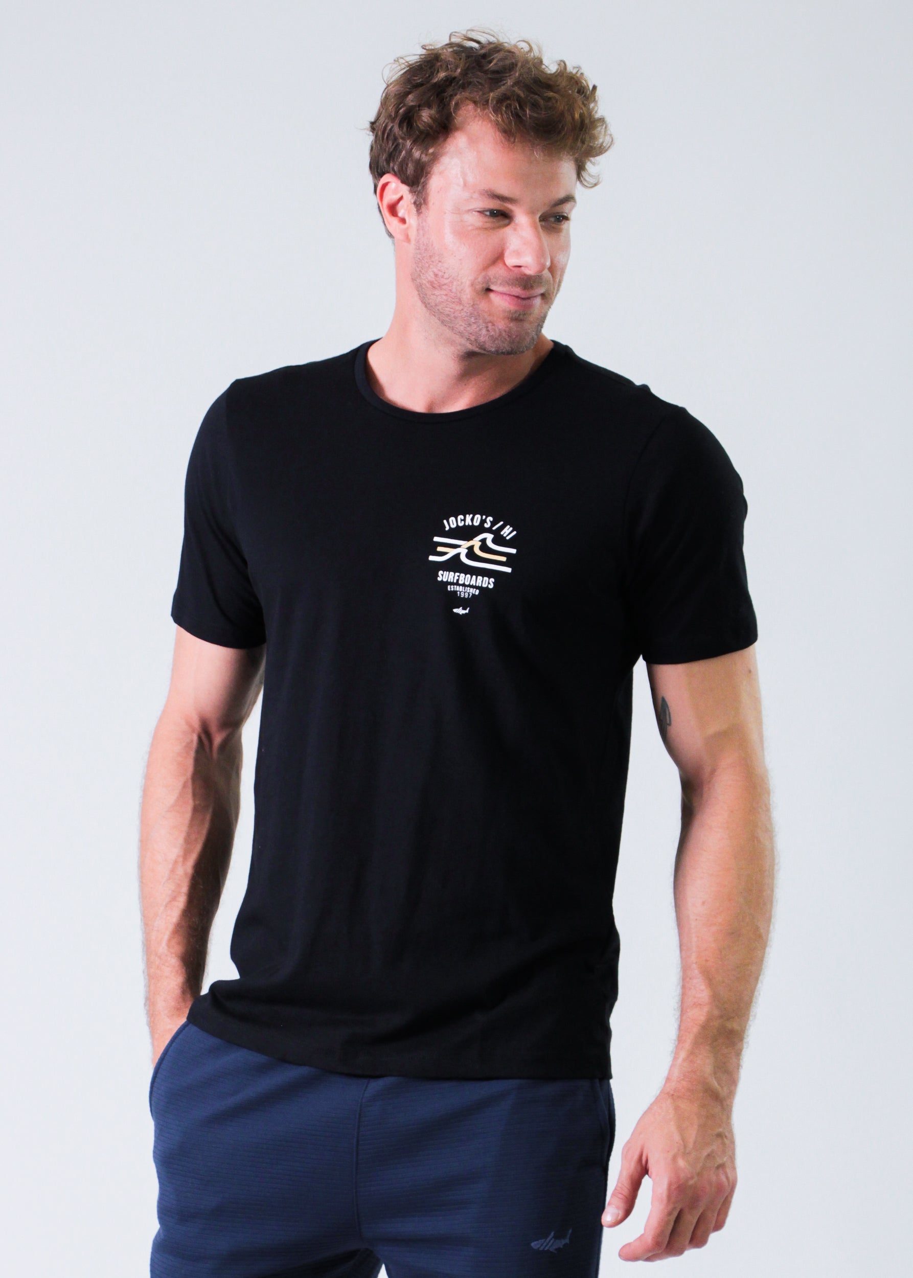 Camiseta Estampada Surfboard - Preta