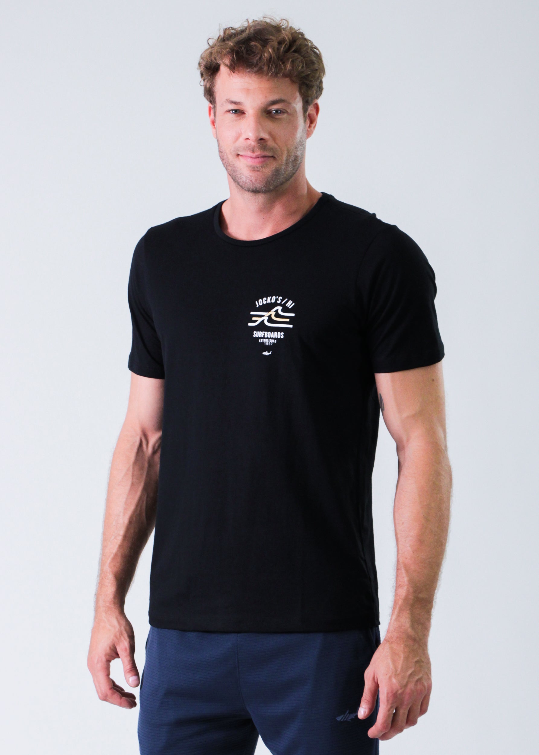 Camiseta Estampada Surfboard - Preta