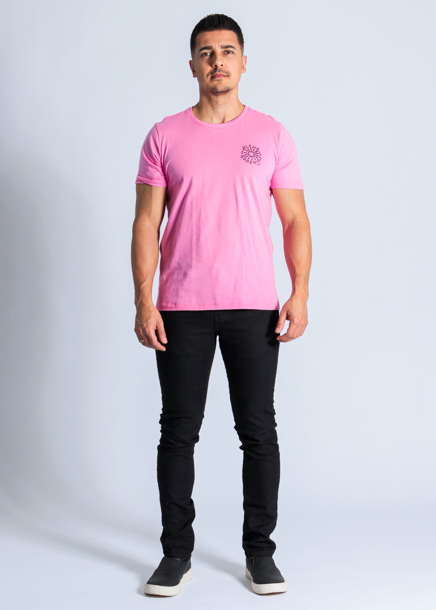 Camiseta Estampada Aloha - Rosa