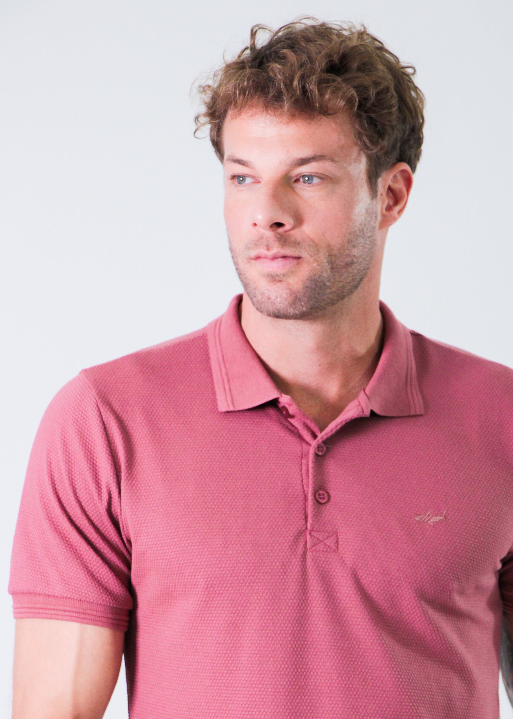 Camisa Polo Colmeia - Goiaba