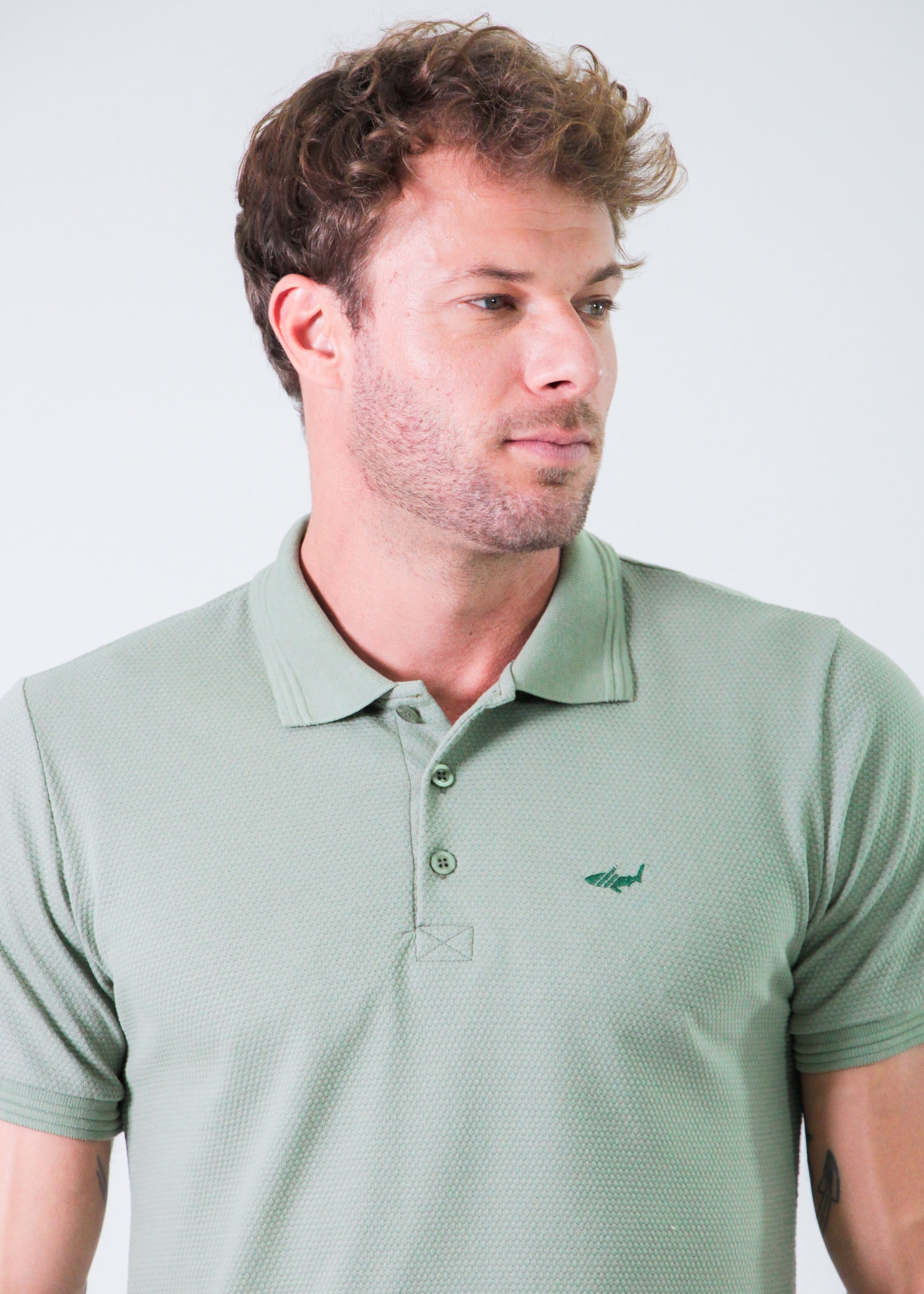 Camisa Polo Colmeia - Verde