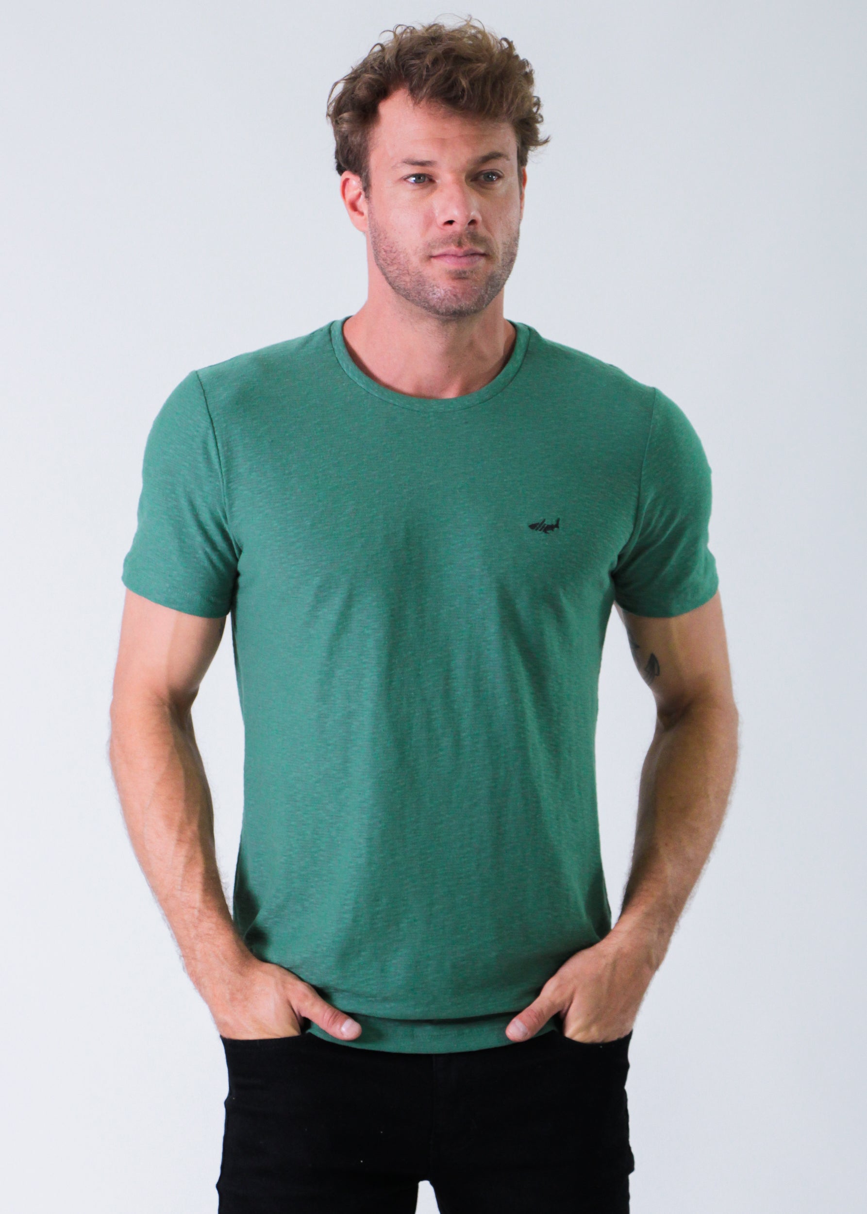 Camiseta Slim Flamê - Verde