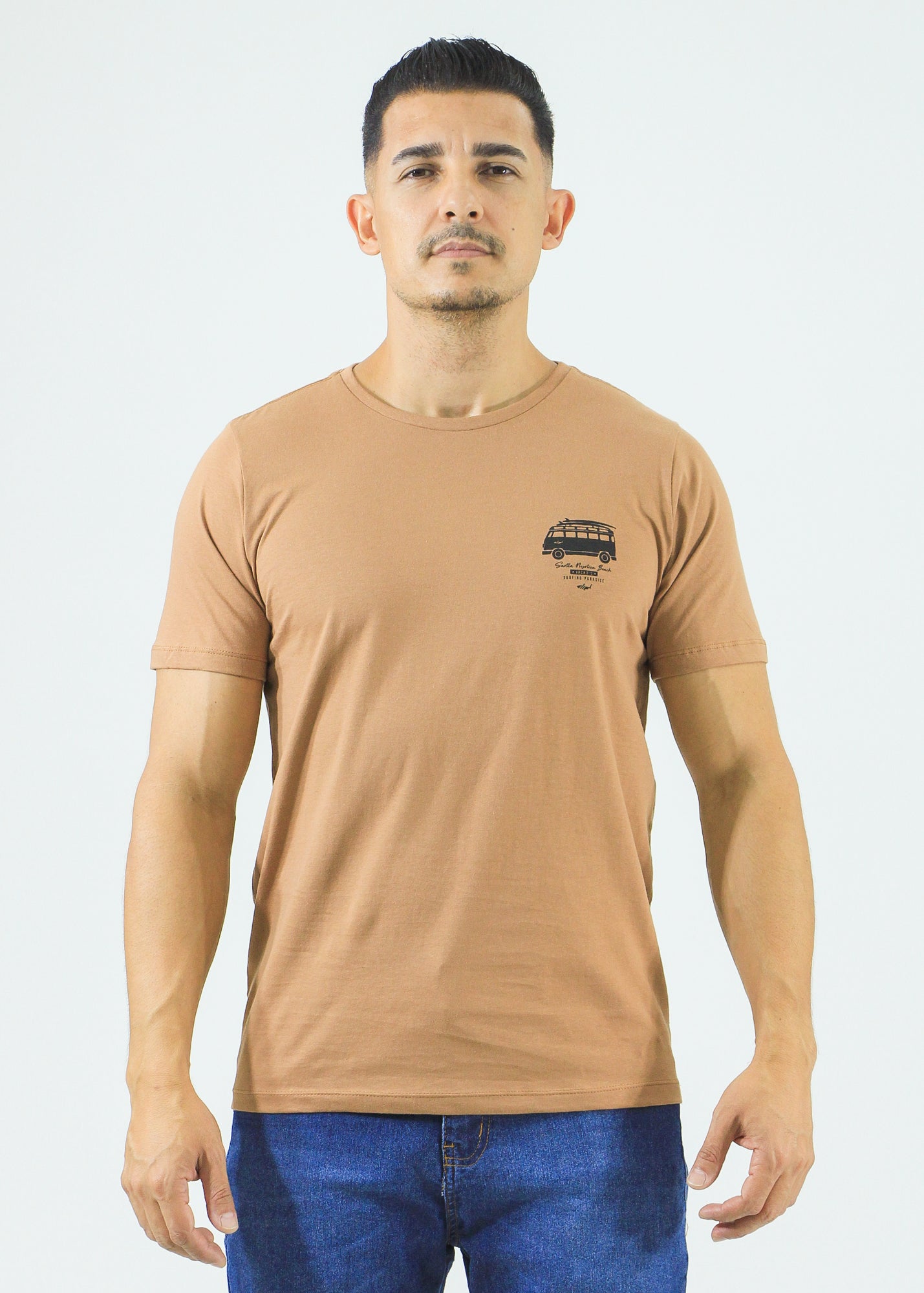 Camiseta Estampada Surfing - Ocre