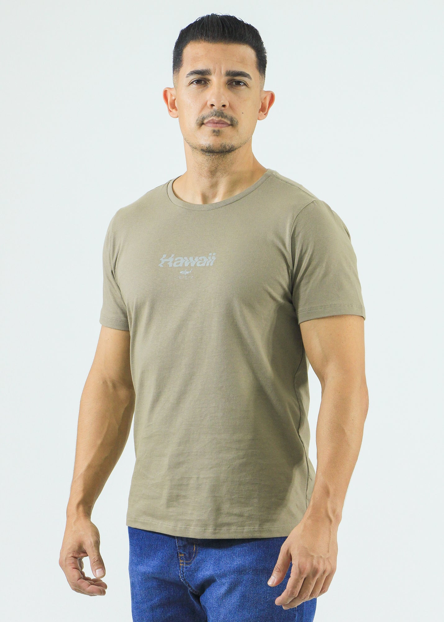 Camiseta Estampada Hawaii - Bege