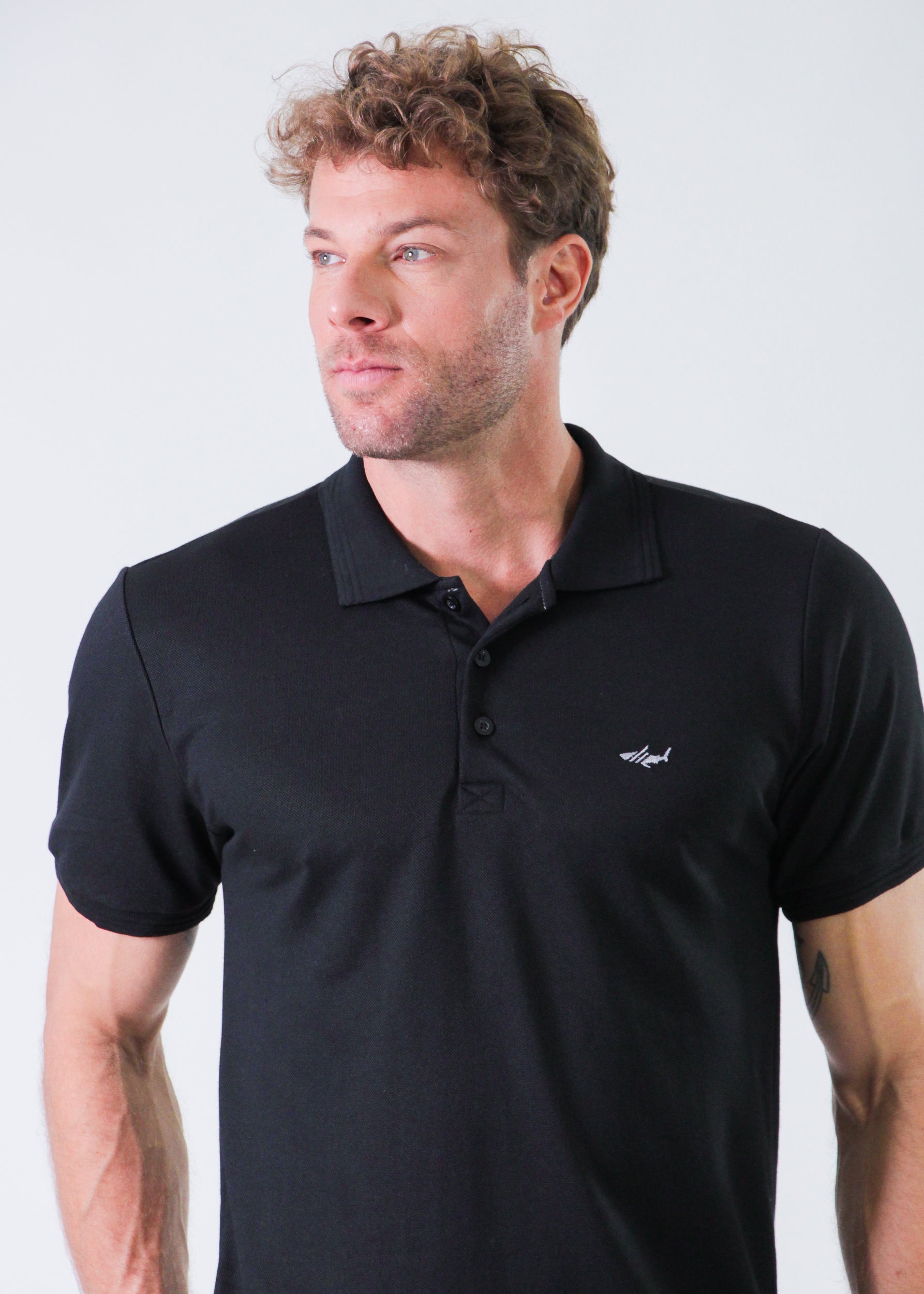 Camisa Polo Piquet - Preta