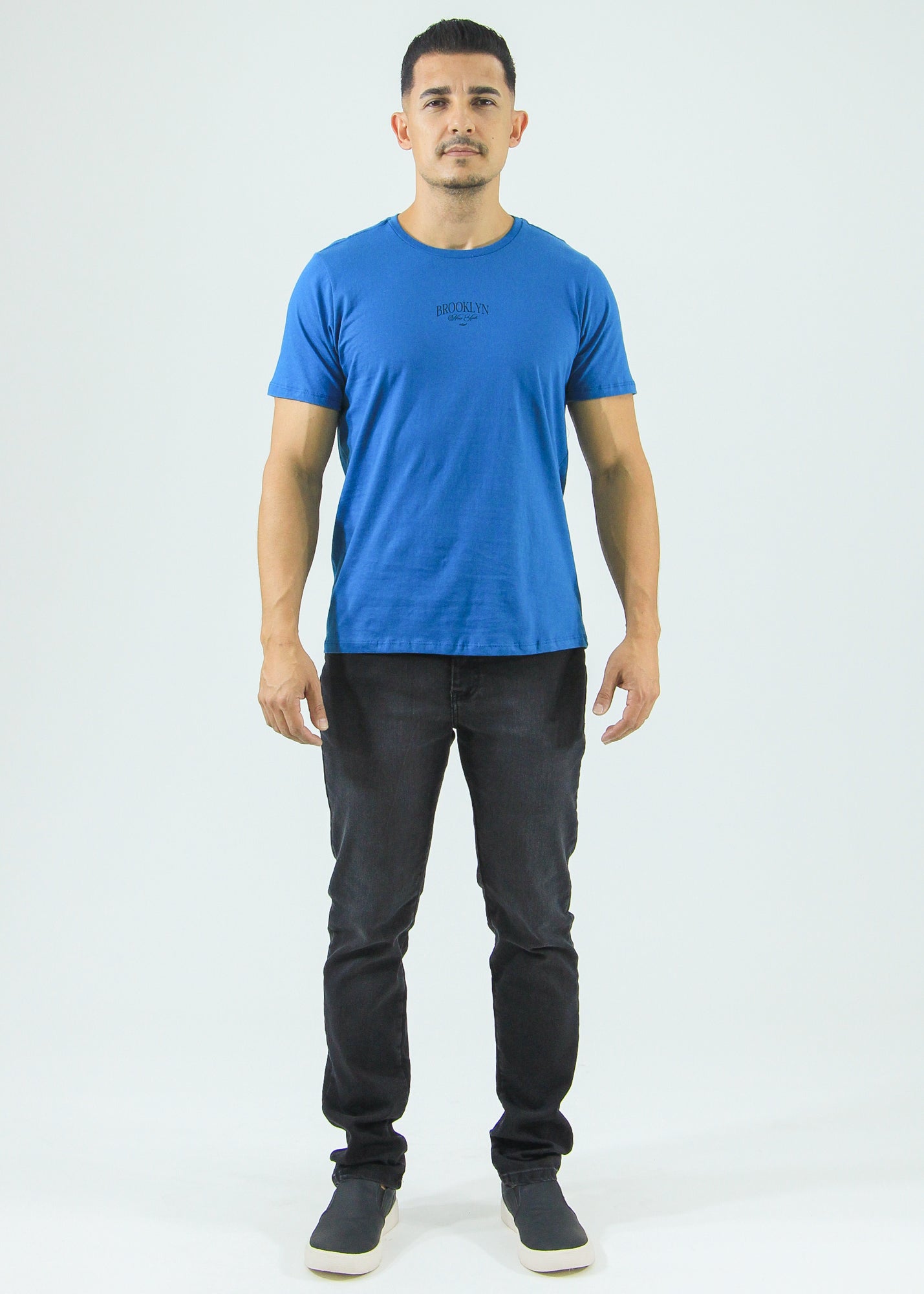 Camiseta Estampada Brooklin - Azul Petróleo