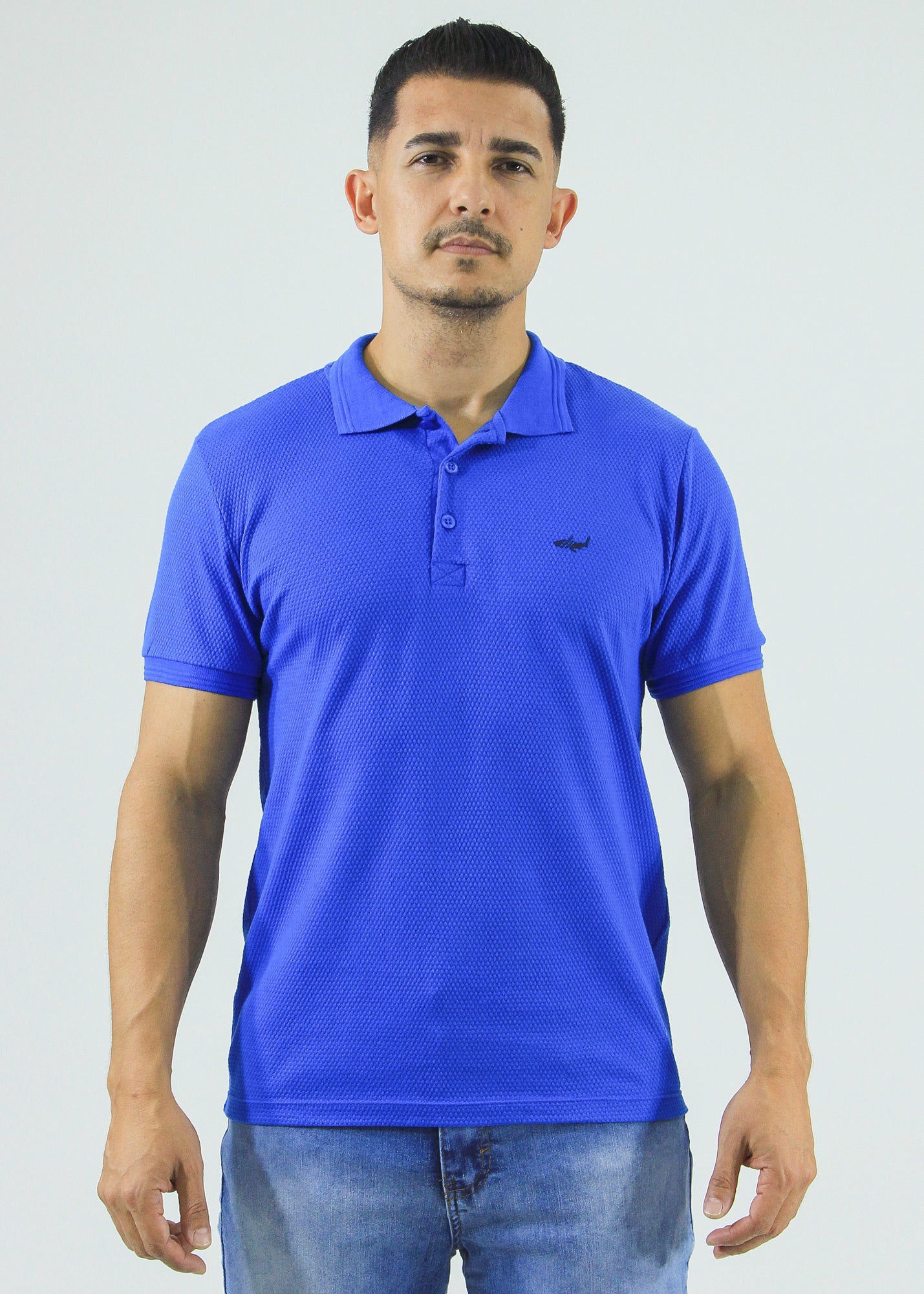 Camisa Polo Colmeia - Azul Royal