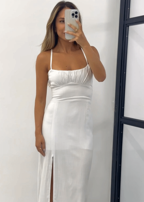 Vestido Fenda - Branco