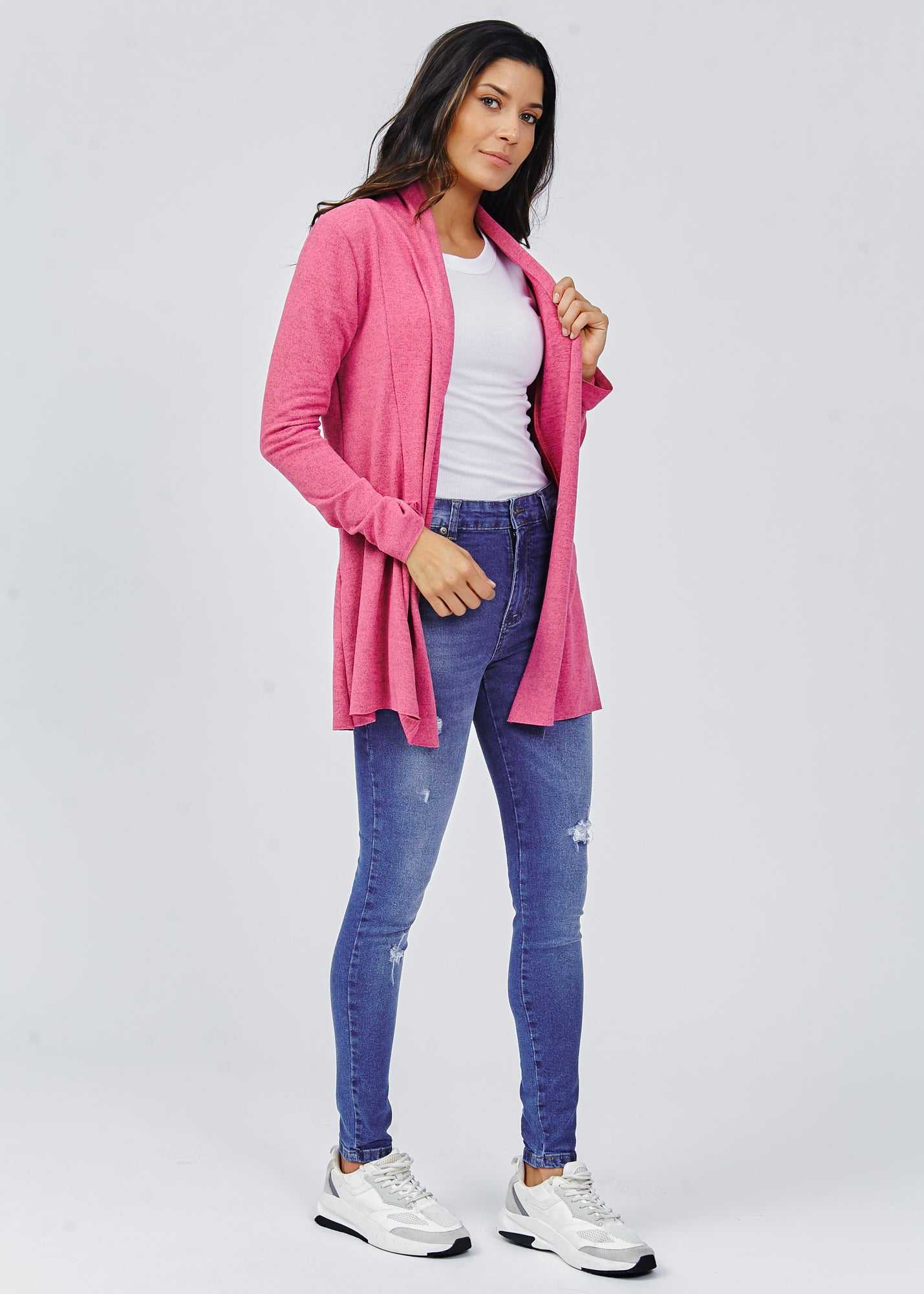 Cardigan Tricô - Rosa