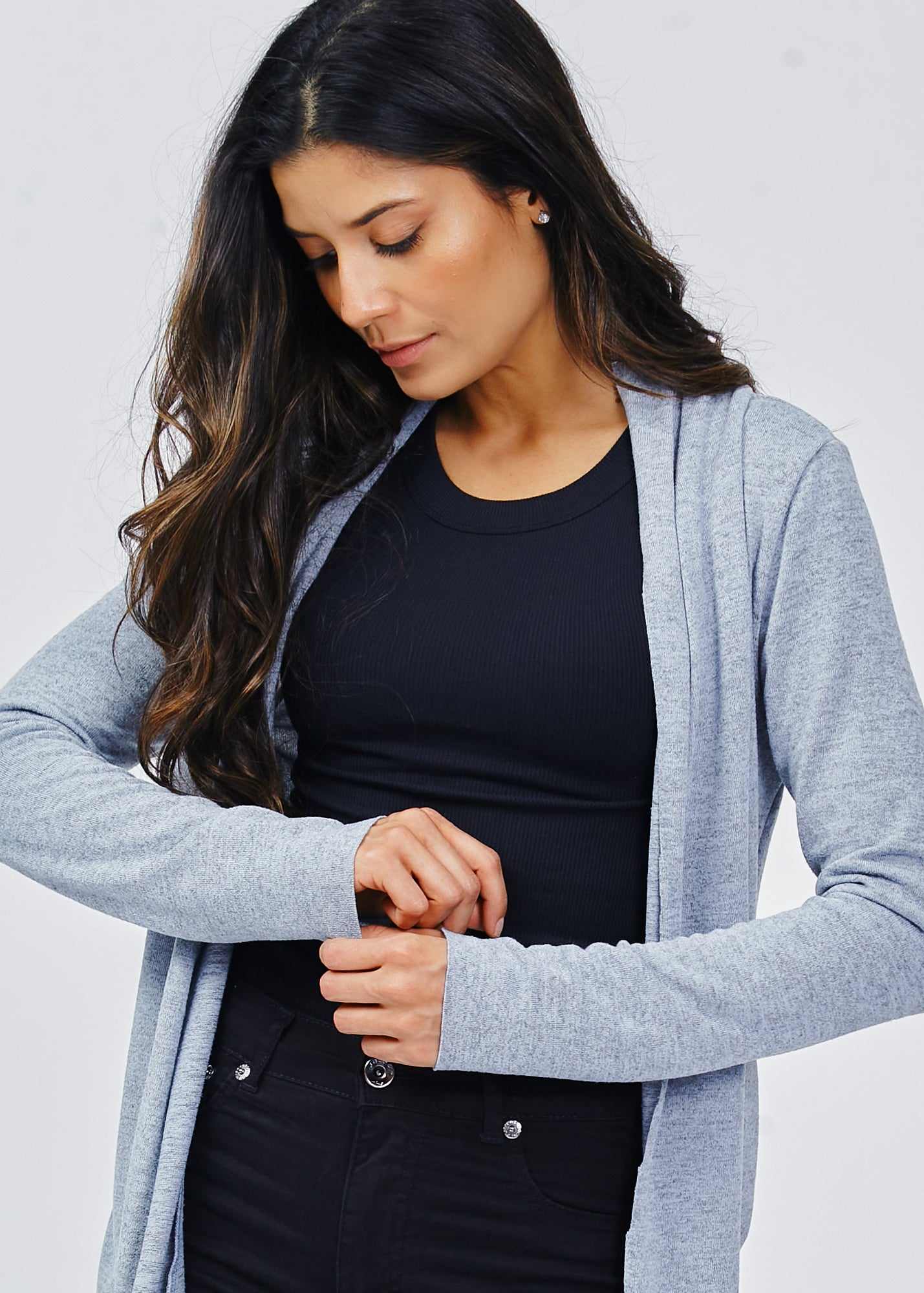 Cardigan Tricô - Azul