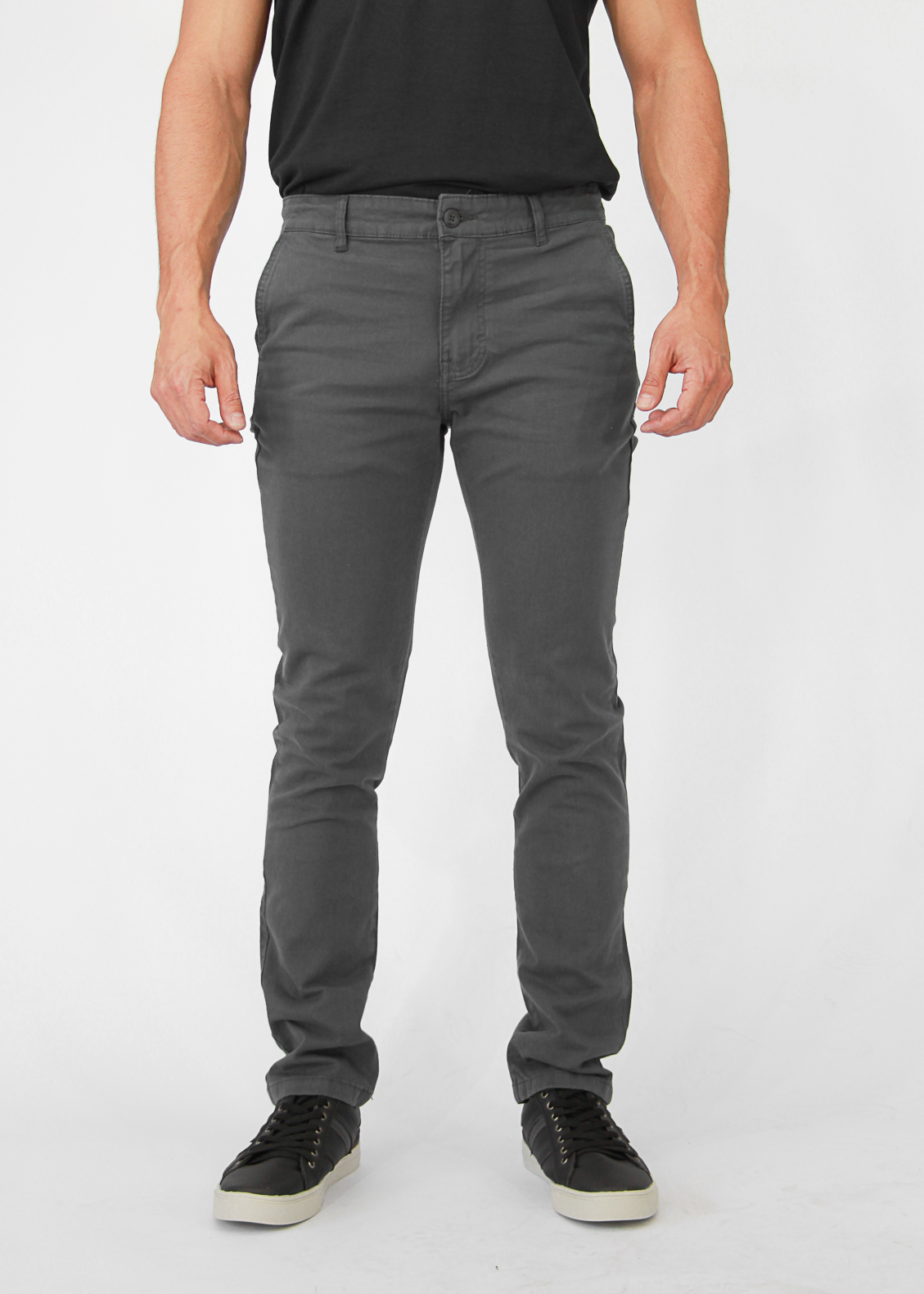 Calça Sarja Bolso Faca - Grafite