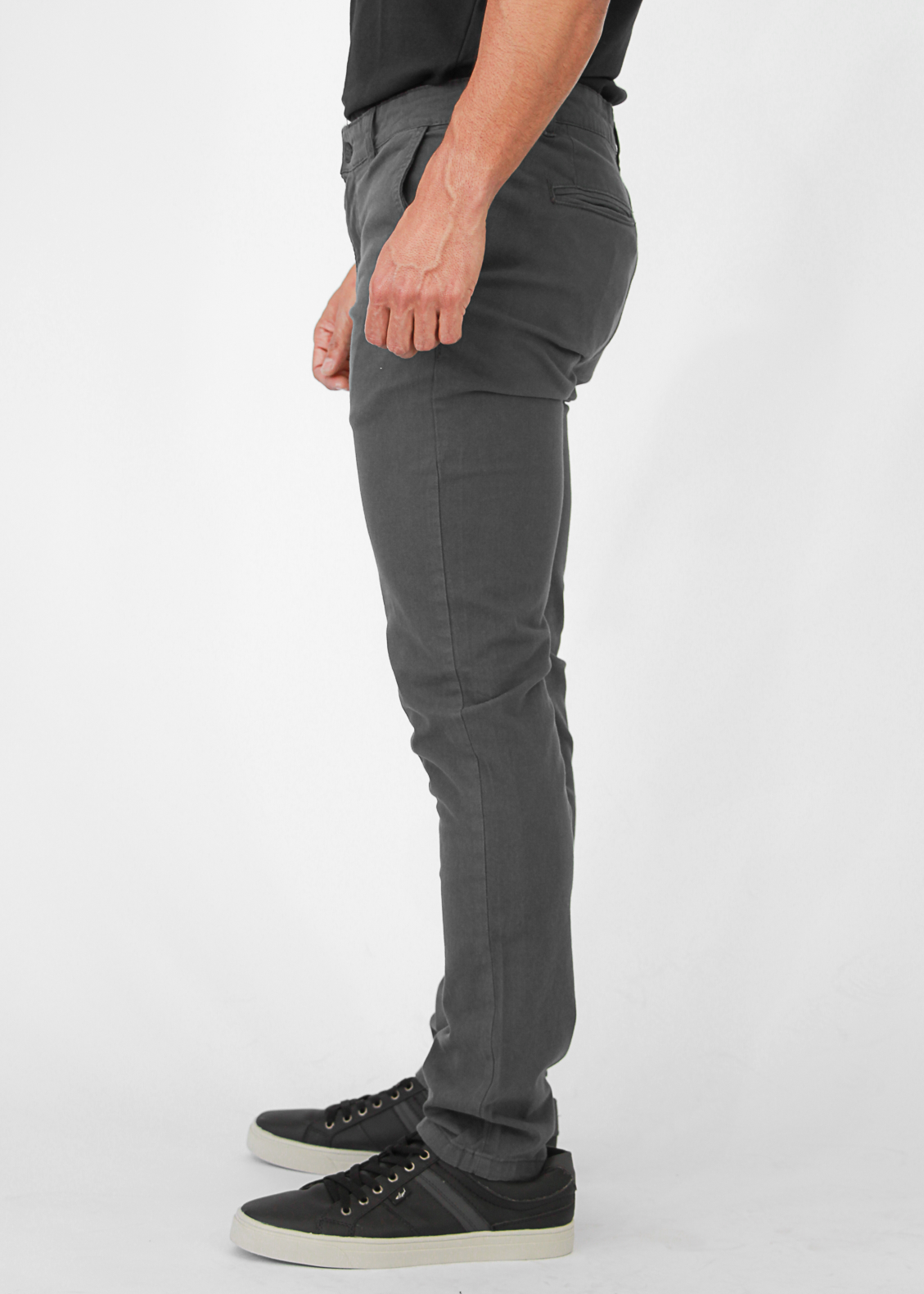 Calça Sarja Bolso Faca - Grafite