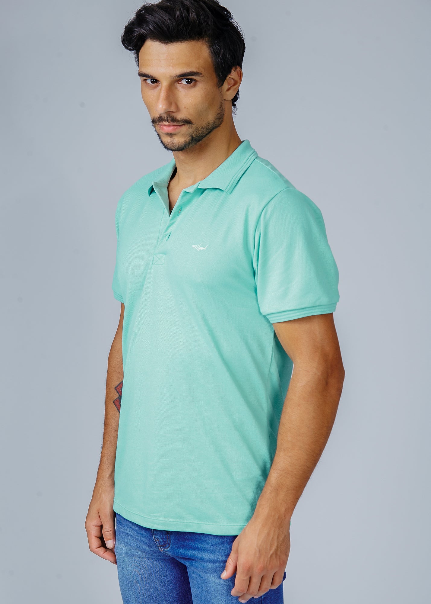 Camisa Polo Piquet - Verde Água